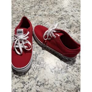 Vans Off The Wall Shoes721356 U.S 6.0 Youth Canvas Red AthleticCheckerboard Side